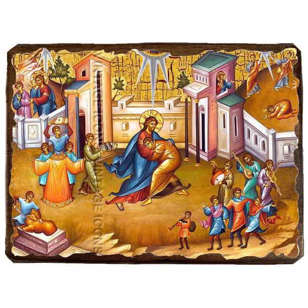 Ikone „Gleichnis vom verlorenen Sohn – Jesus Christus“ Handgemacht