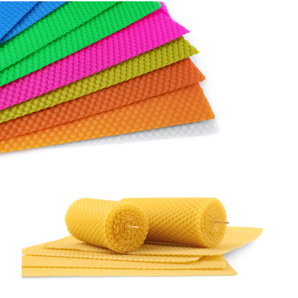 Farbige Bienenwachsplatten – Handgefertigtes 100% Naturwachs mit Honigduft 41 × 26 cm