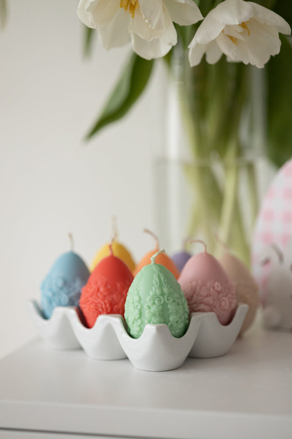 EASTER CANDLES EASTER EGG MADE OF NATURAL SOY WAX: 7 cm