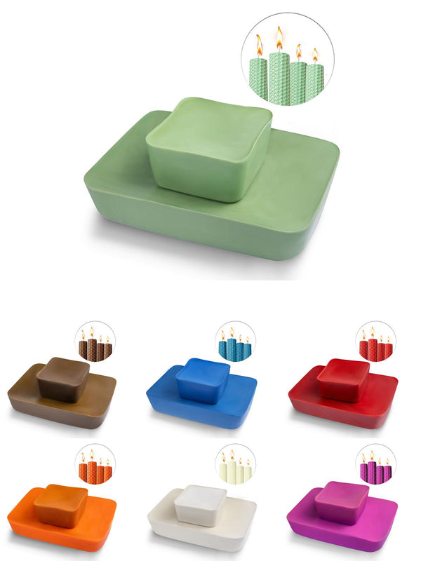 Gefärbtes Bienenwachs in Blöcken – 100 % naturrein & handgefärbt