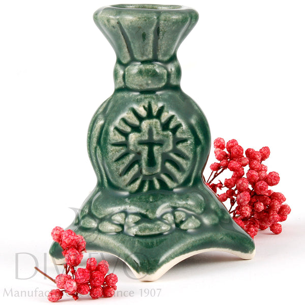 Candeliere portacandele in ceramica "torretta"
