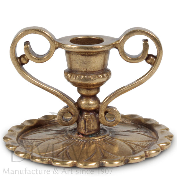 Cupronickel candle holder with two handles