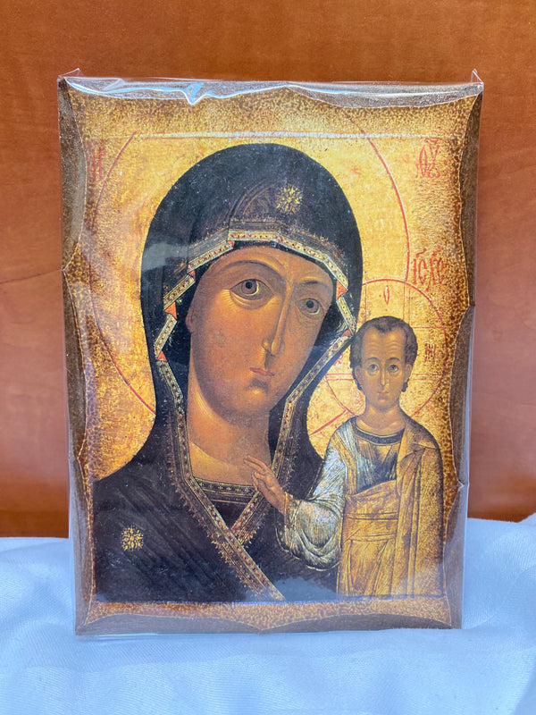 Antikvarinė ikona Bizantijos stiliaus Vladimirskaya