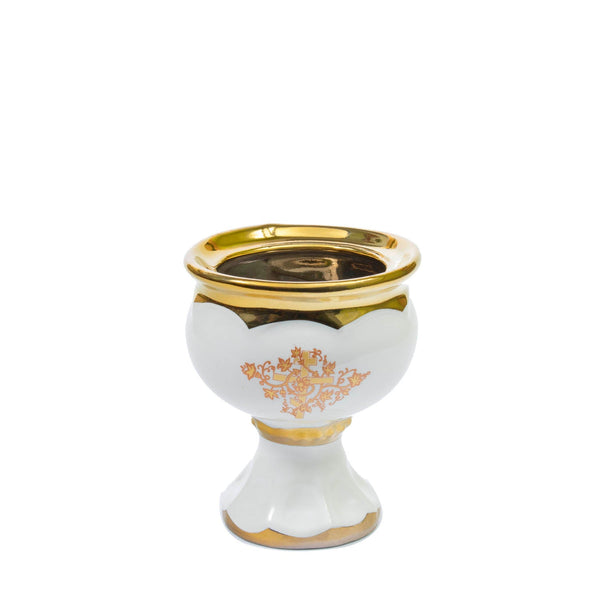 Oil lamp ceramic "Cup" medium-sized handmade