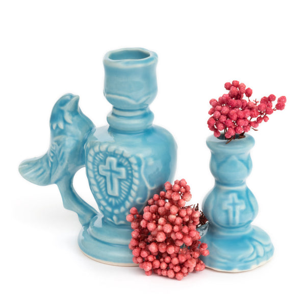 Sfeșnic Suport lumânare „vază” ceramică realizat manual