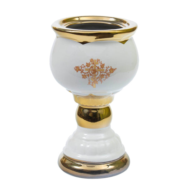 Lámpara de aceite de cerámica "Copa" grande hecha a mano