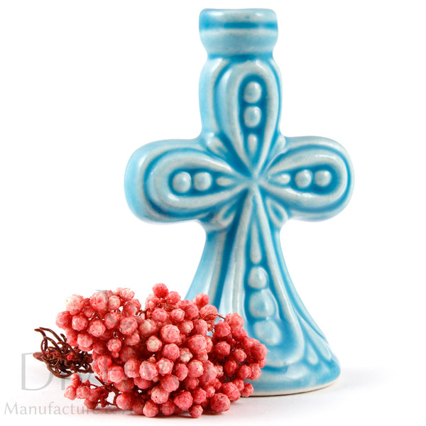 Sfeșnic suport lumânare ceramică „cruce mare”