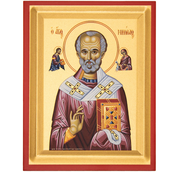 Икона Святитель Николай шелкография