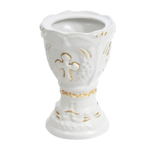 Lampă cu ulei ceramică „struguri” alb