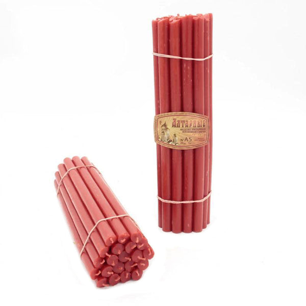 21 pcs red altar beeswax candles  A5 1kg I Length 30,5 cm