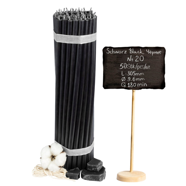 Schwarze Kerzen – www.diveevo.shop